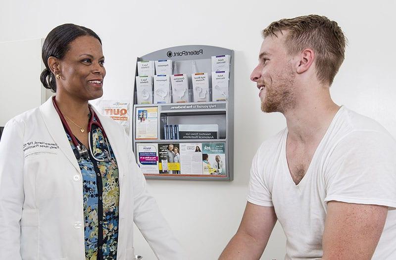 doctor talking with a patient